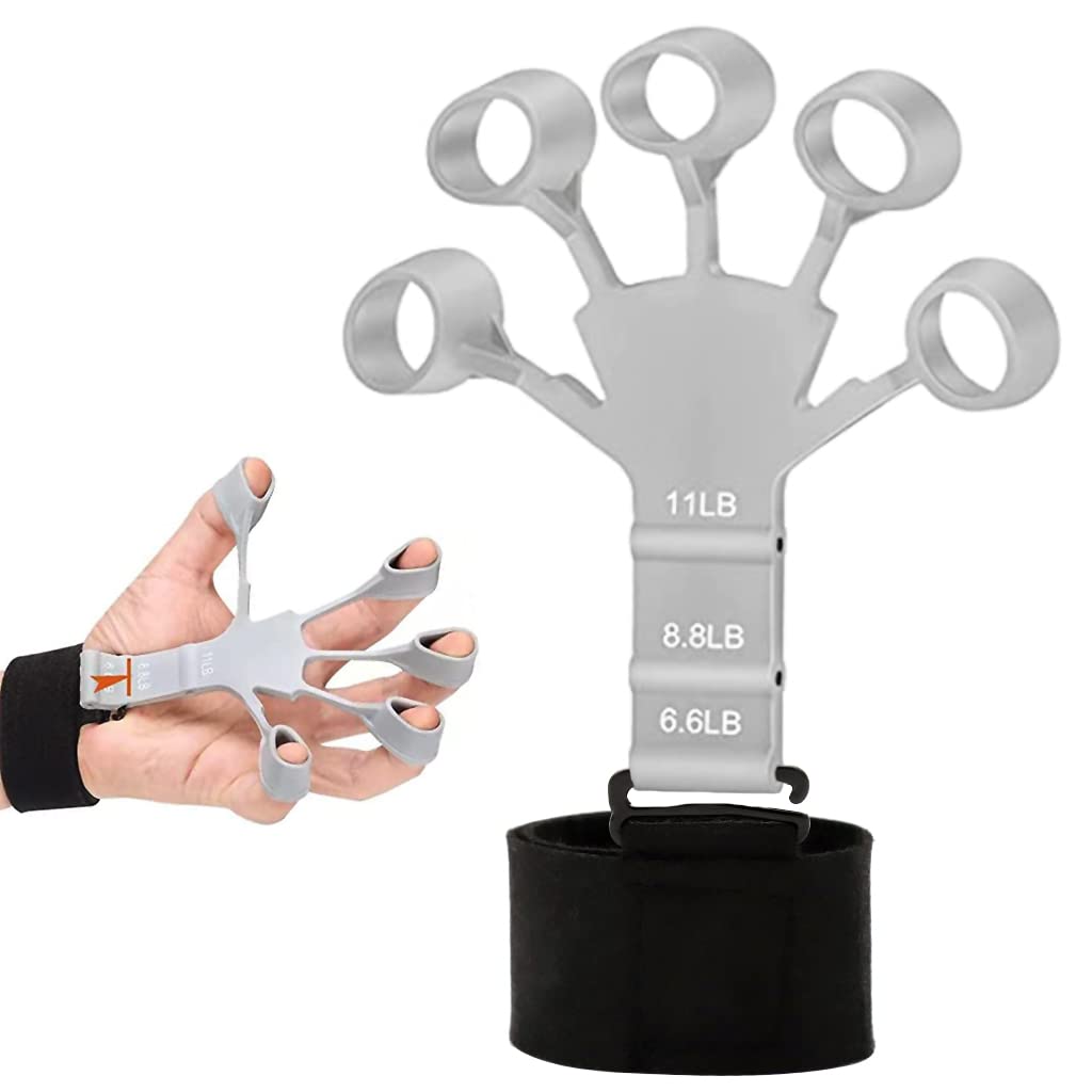 Proberos New Finger Gripper Finger Exerciser Silicone Grip Strength Trainer, 3 Adjustable Resistance Finger Exerciser and Finger Stretcher, Wrist Fixing Finger Stretcher Trainer for Strength Training Proberos New Finger Gripper Finger Exerciser Silicone Grip Strength Trainer, 3 Adjustable Resistance Finger Exerciser and Finger Stretcher, Wrist Fixing Finger Stretcher Trainer for Strength Training